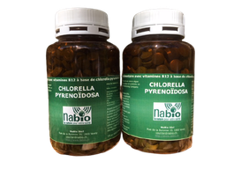 [CHLO600action] Chlorella pyrénoïdosa NABIO ACTION ,cure 100  jours, 2x600 comprimés à 250 mg. 2x150 gr.