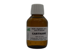 [HVCARTH100] Huile végétale Carthame vierge BIO (carthamus tinctorius) 100ml