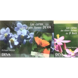 [CADEROI2] Cartes Deroide P., cartes des 96 élixirs floraux et 39 fleurs de BACH , lot de 2 jeux ACTION